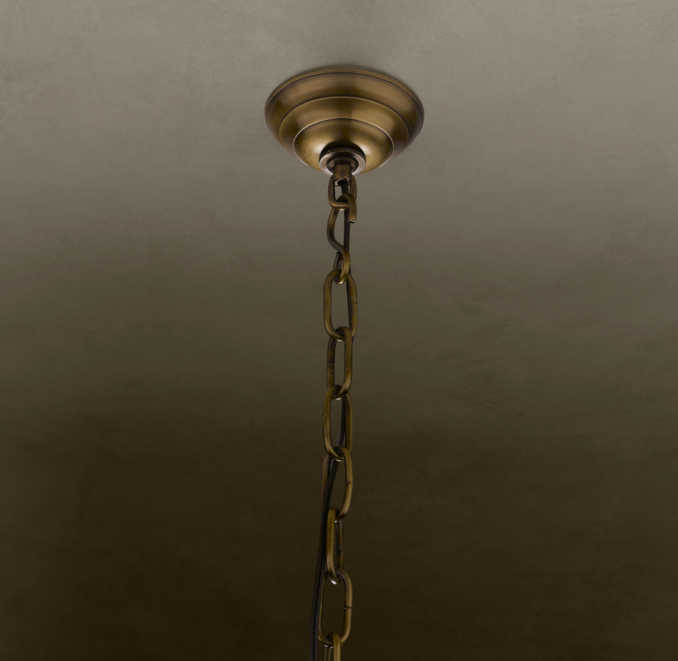 Victorian Hotel Pendant Antique Brass