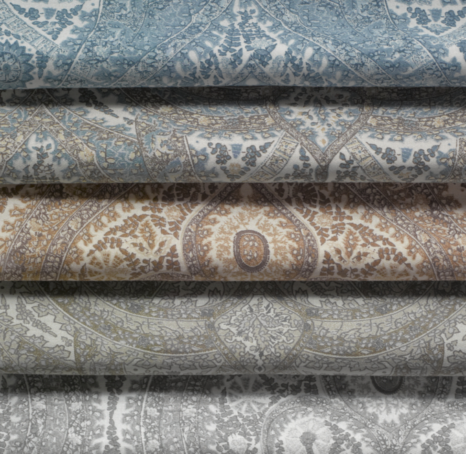Italian Cypress Paisley Bedding Swatch