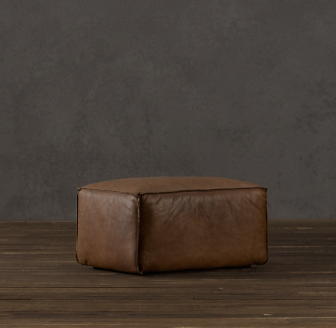 Fulham Leather Ottoman