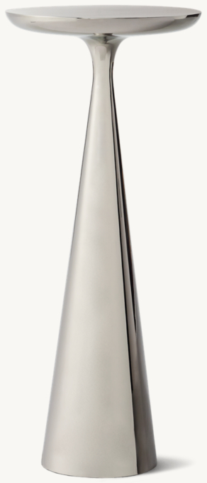 10&#34; cocktail table shown in Polished Stainless Steel.
