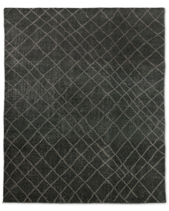 Sketched Diamond Rug Charcoal