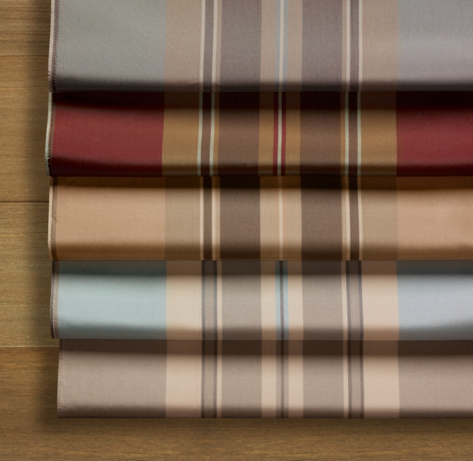 Silk Taffeta Multistripe Drapery Swatch