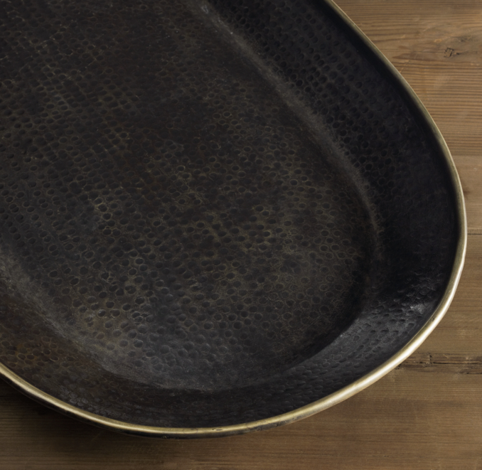Hammered Brass Tray
