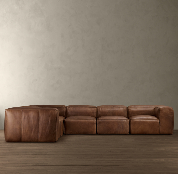 Fulham Leather L-Sectional