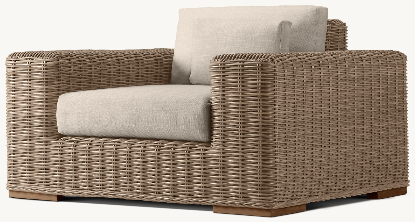 Cushion (sold separately) shown in Sand Perennials&#174; Textured Linen Weave.