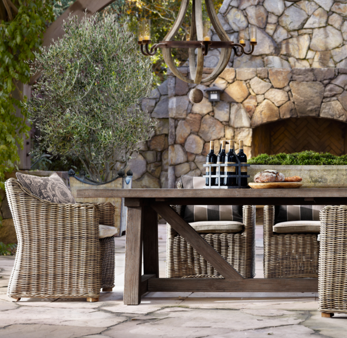 French Beam Weathered Teak Rectangular Dining Table