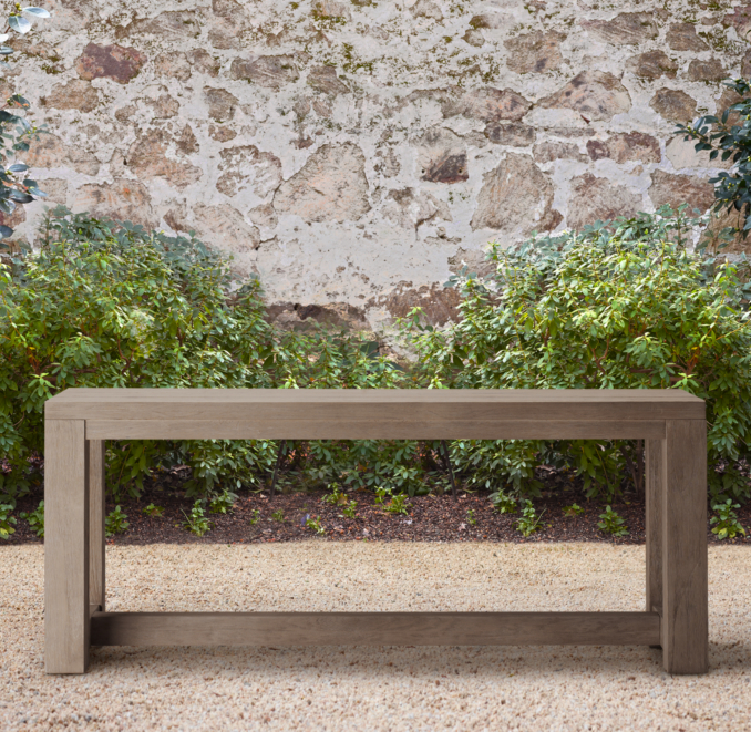 French Beam Weathered Teak Console Table