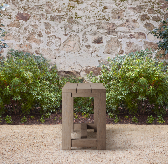 French Beam Weathered Teak Console Table