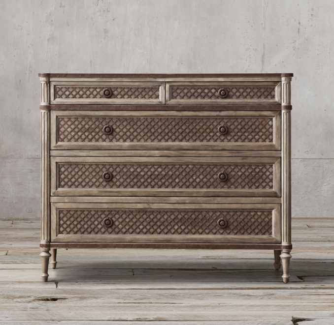 Louis XVI Treillage 5-Drawer Dresser