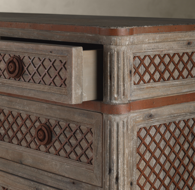 Louis XVI Treillage 5-Drawer Dresser