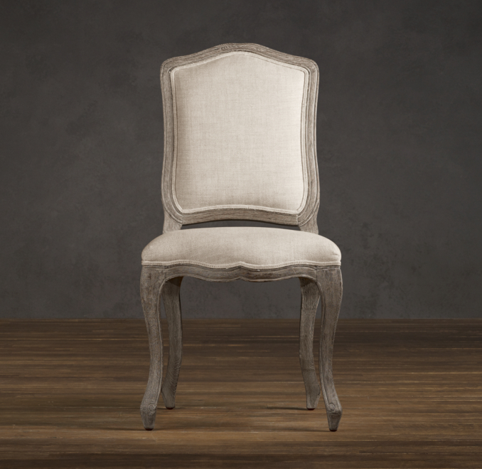 Vintage French Camelback Upholstered Side Chair