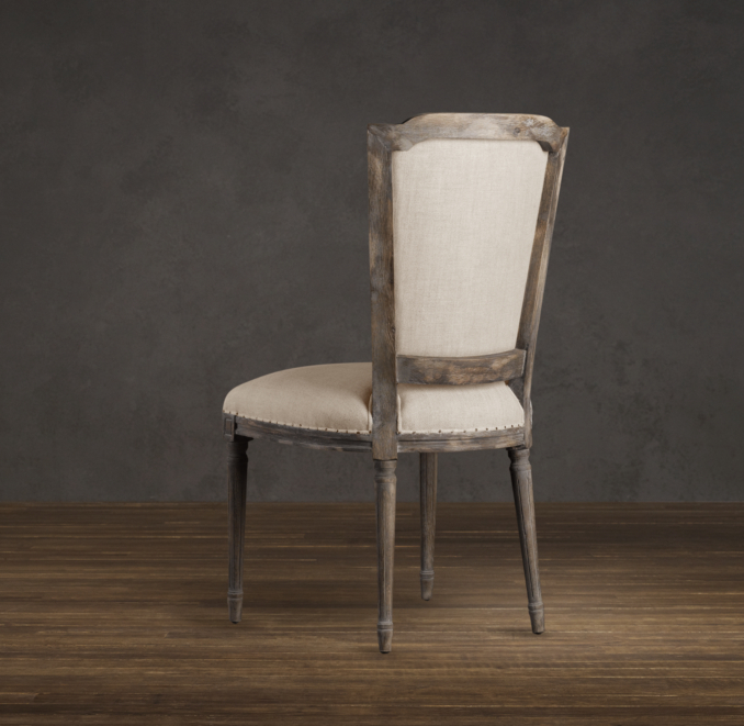Vintage French Nailhead Upholstered Side Chair