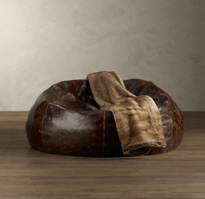 Grand Leather Bean Bag Chair