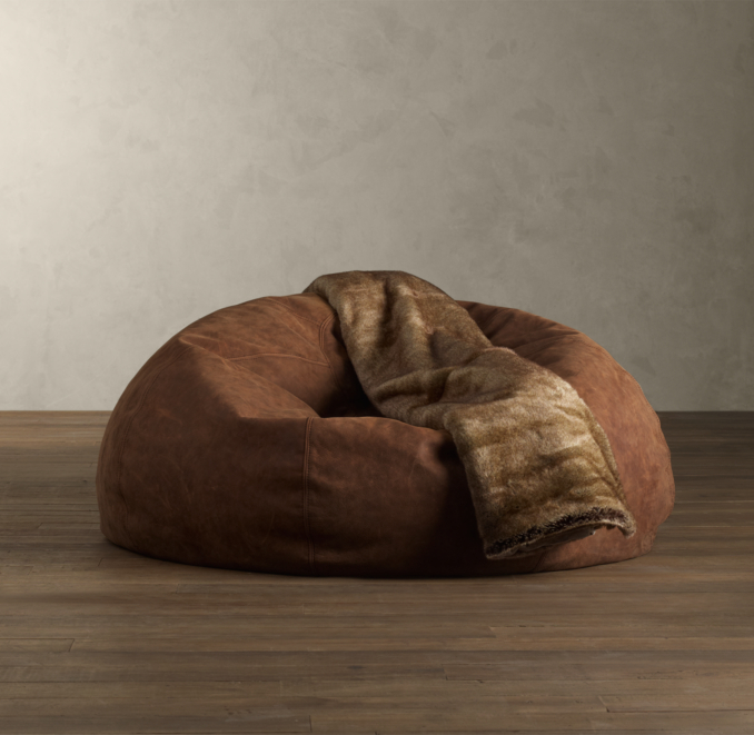 Grand Leather Bean Bag Chair