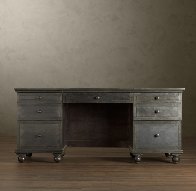 69" Zinc Desk
