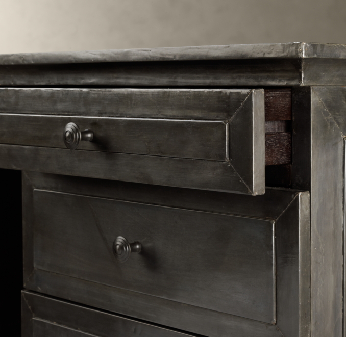 69" Zinc Desk