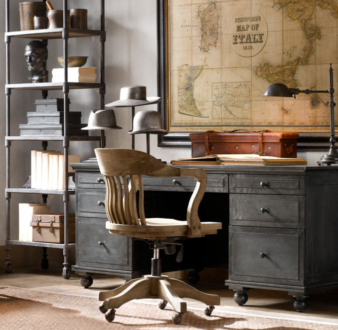69" Zinc Desk