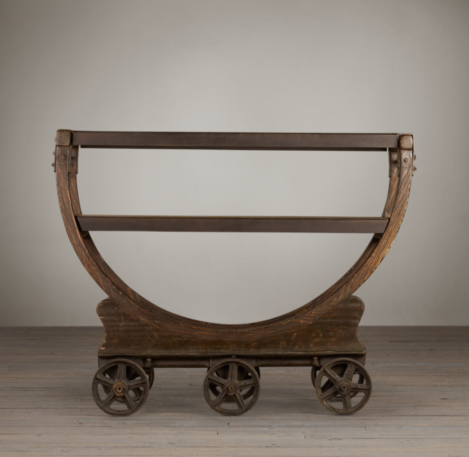 Vintage Wallpaper Factory Bar Cart