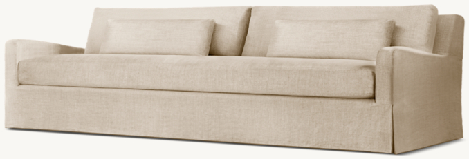 7' Belgian Slope Arm Slipcovered Sleeper Sofa