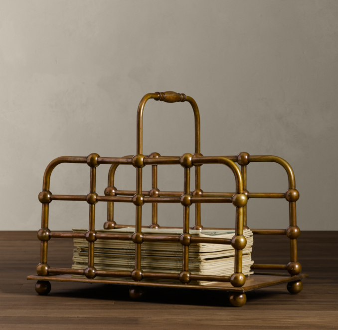 1920s Astoria Hotel Magazine Rack | Storage Racks | Restoration Hardware