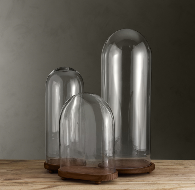 1920s French Glass Cloches