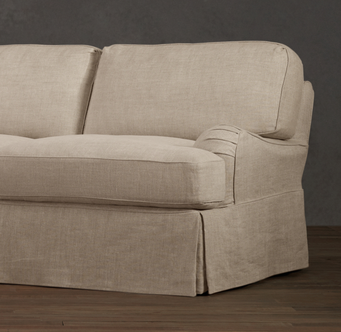 108" English Roll Arm Slipcovered Sofa