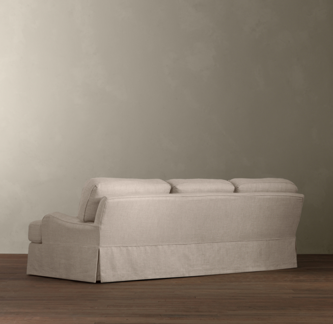 72" English Roll Arm Slipcovered Sofa