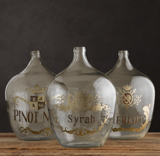 1920s Hand-Blown Wine Bottle Merlot