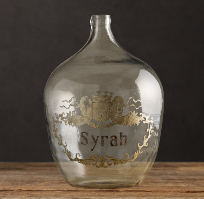 1920s Hand-Blown Wine Bottle Syrah