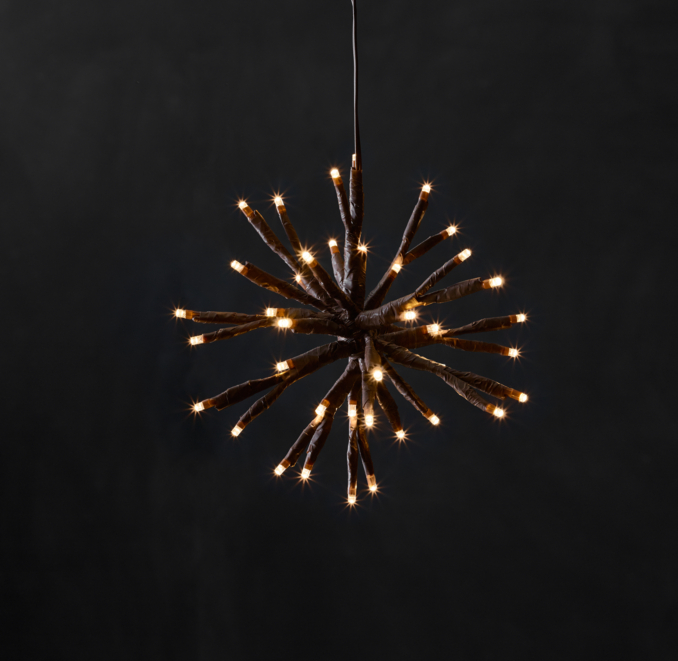 Starlit Sphere String Lights Bark