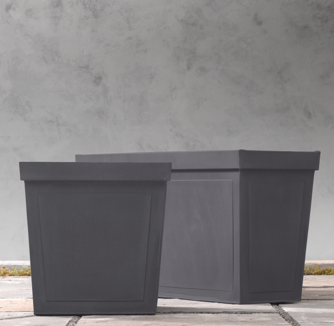 Paneled Sheet Metal Cube Planters