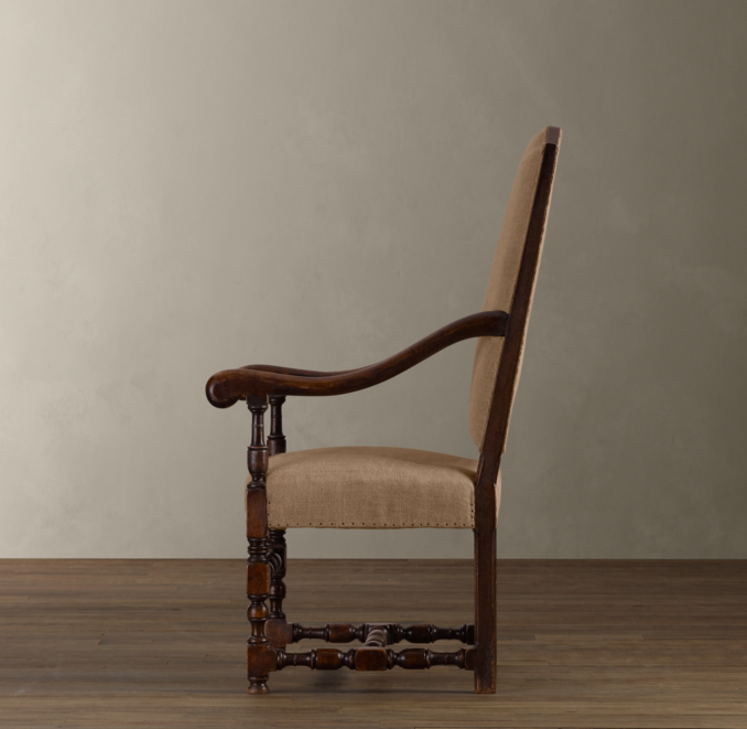 18th C. French Burlap Chair