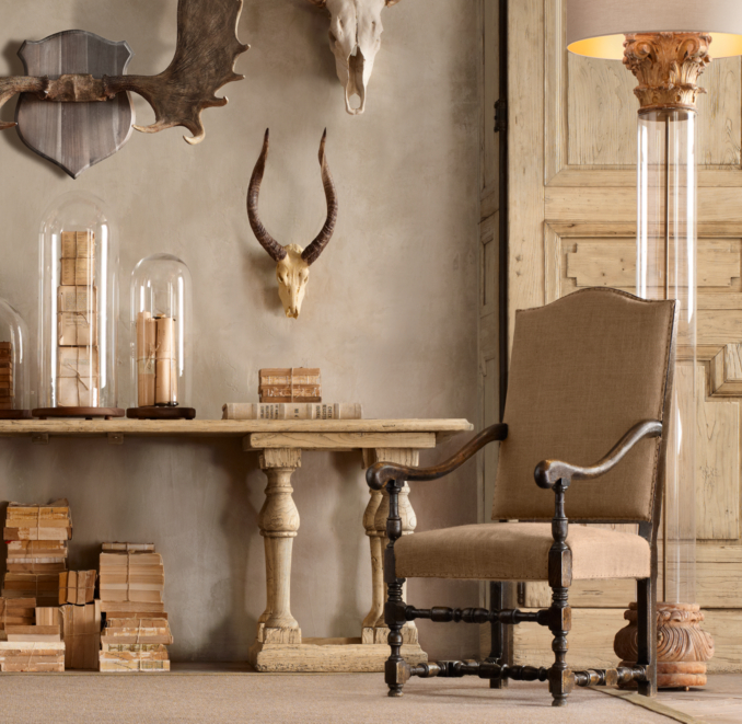 18th C. French Burlap Chair