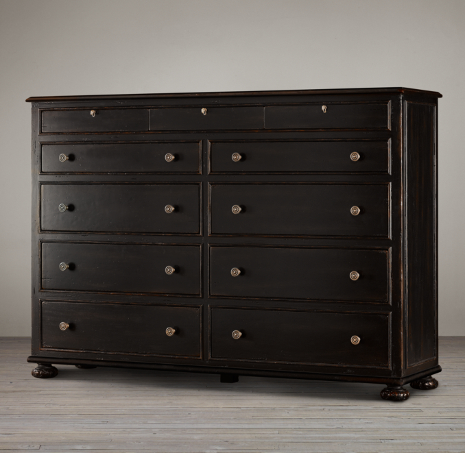 French Empire 11-Drawer Dresser
