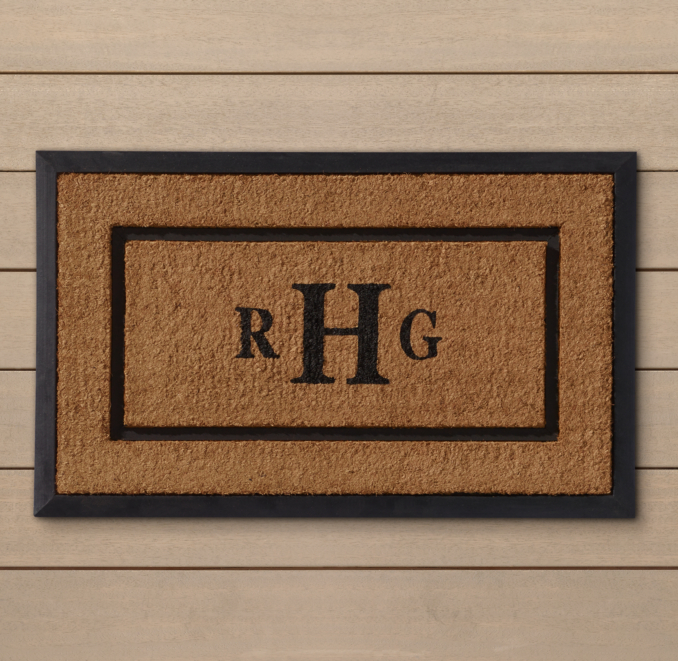 Personalized Coir with Rubber Frame Doormat