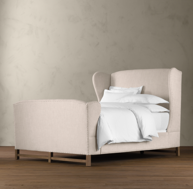 French Wing Upholstered Bed