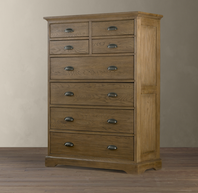 Marston 8Drawer Tall Dresser Dry Oak