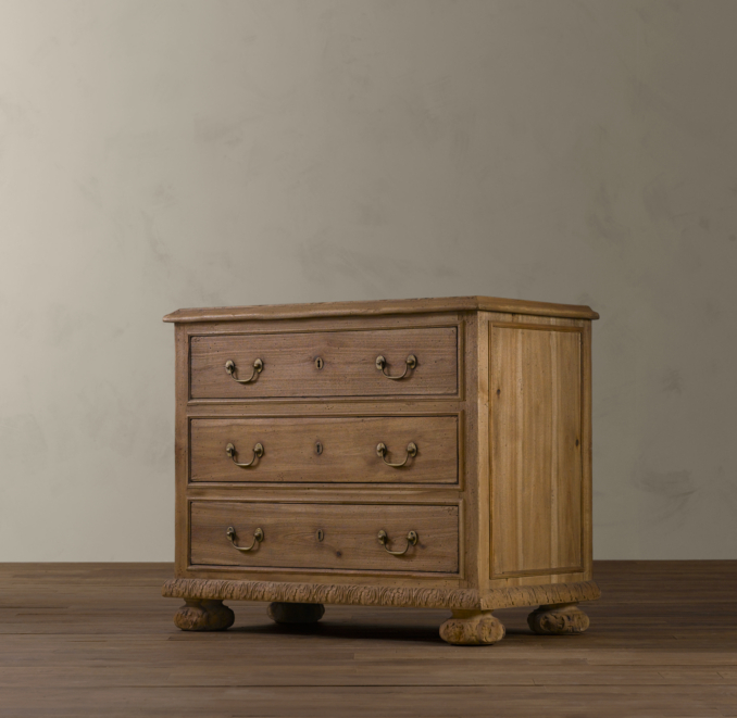 French Empire Closed Nightstand Sandblasted