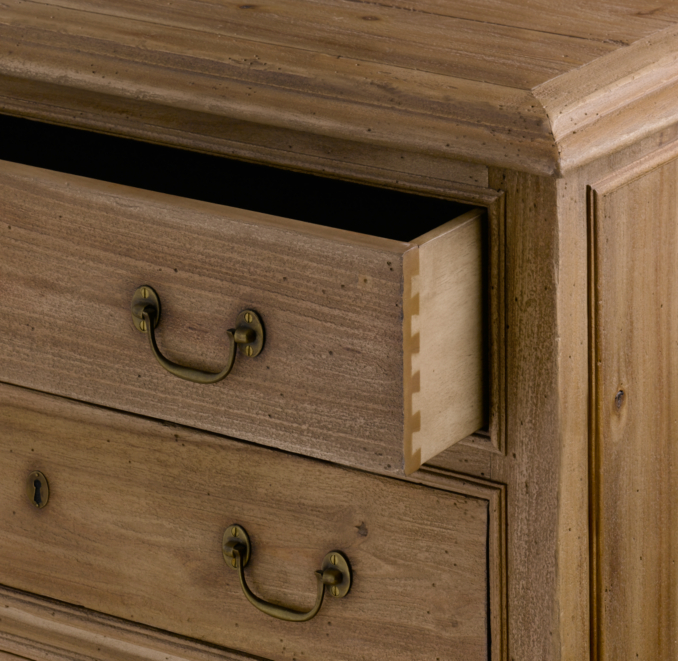 French Empire Closed Nightstand Sandblasted