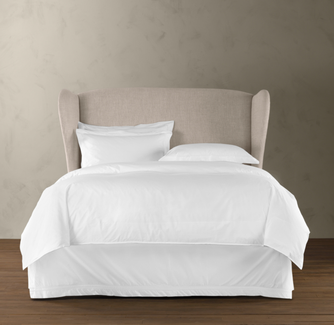 French Wing Upholstered Headboard