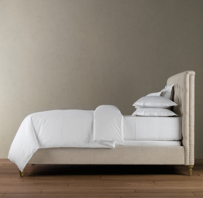 Chesterfield Upholstered Bed Without Footboard