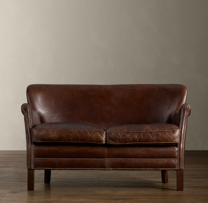 Professor's Leather Double Chair