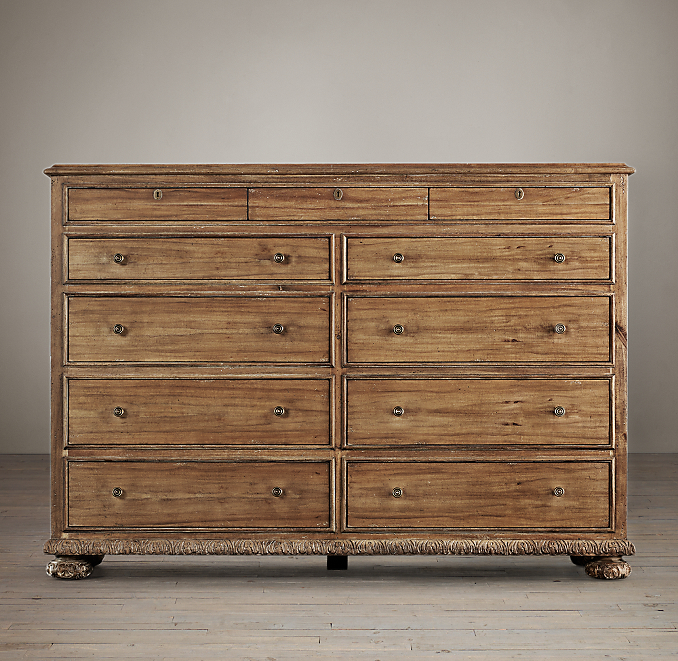 French Empire 11-Drawer Dresser