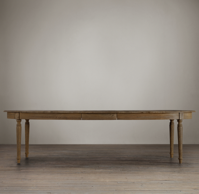 Vintage French Fluted-Leg Dining Table