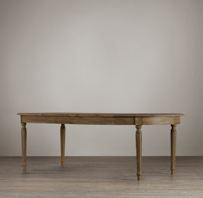 Vintage French Fluted-Leg Dining Table
