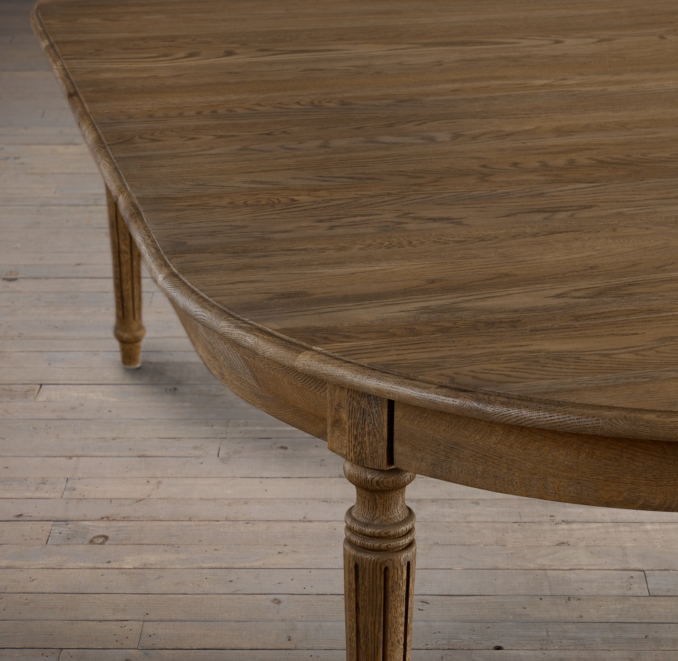 Vintage French Fluted-Leg Dining Table