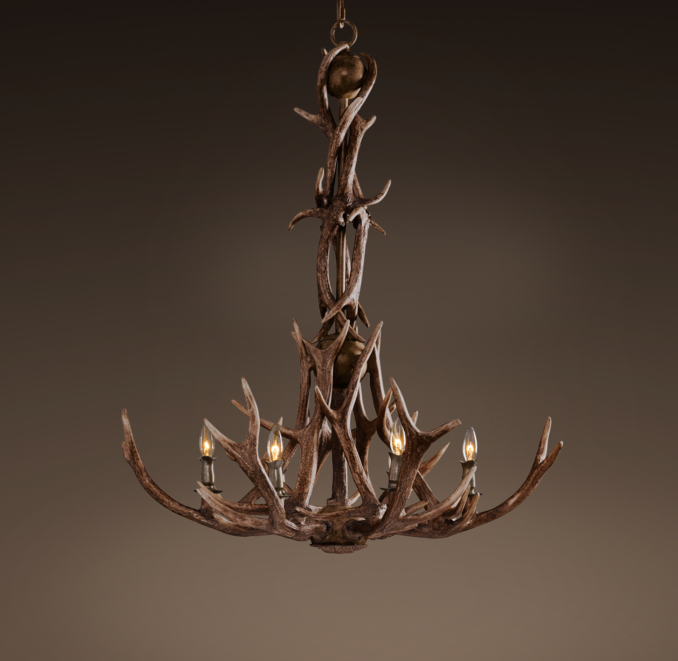 Adirondack Antler 6-Arm Chandelier