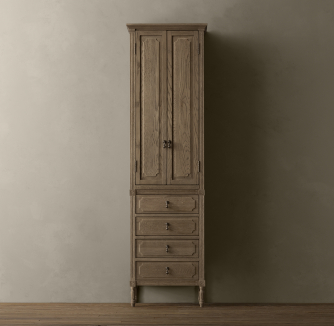 Louis XVI Tall Bath Cabinet
