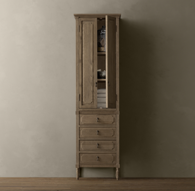 Louis XVI Tall Bath Cabinet