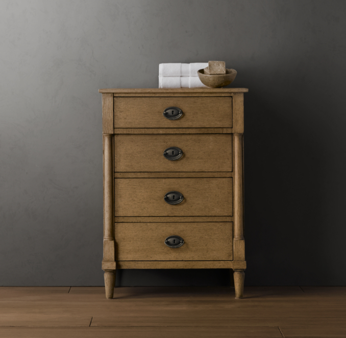 Directoire Short Bath Cabinet
